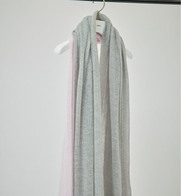  「【CEPIE./セピエ】シアーニットストール」|マフラー|ライトグレー