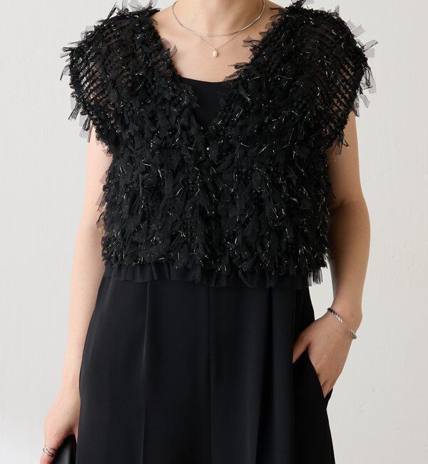  「チュールフリンジセットロンパース」|ワンピース|