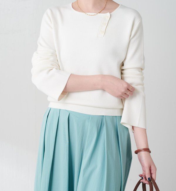  「スロープボタンニット」|ニット・セーター|