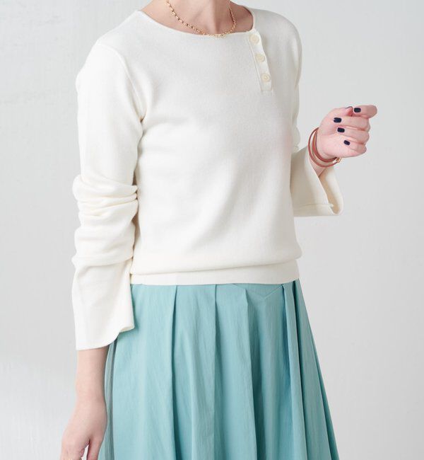  「スロープボタンニット」|ニット・セーター|