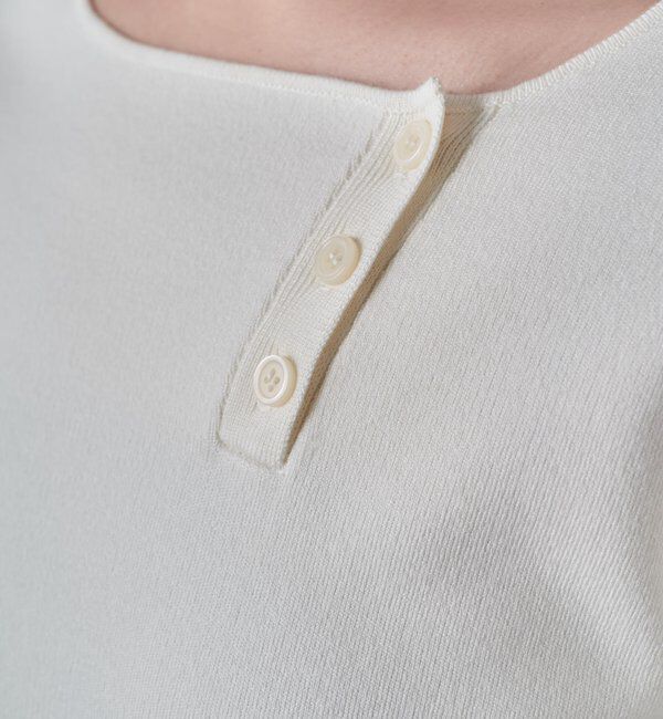  「スロープボタンニット」|ニット・セーター|