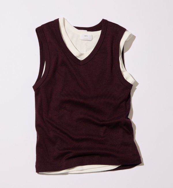  「【CEPIE./セピエ】Vネックフライスノースリーブ」|Tシャツ・カットソー|