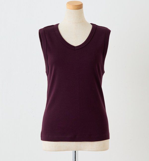  「【CEPIE./セピエ】Vネックフライスノースリーブ」|Tシャツ・カットソー|