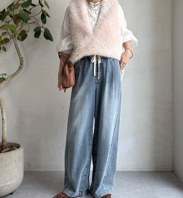  「サイドスナップフェイクカシミヤファープルオーバー」|ベスト・ジレ|