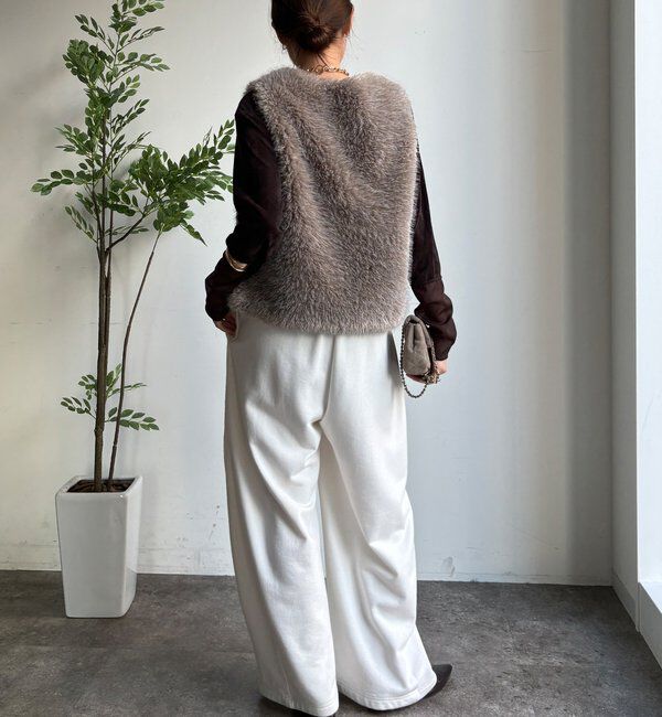  「サイドスナップフェイクカシミヤファープルオーバー」|ベスト・ジレ|