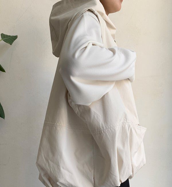  「【WEB限定】裾バルーンフーディーノースリブルゾン」|ベスト・ジレ|