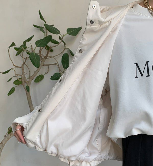  「【WEB限定】裾バルーンフーディーノースリブルゾン」|ベスト・ジレ|