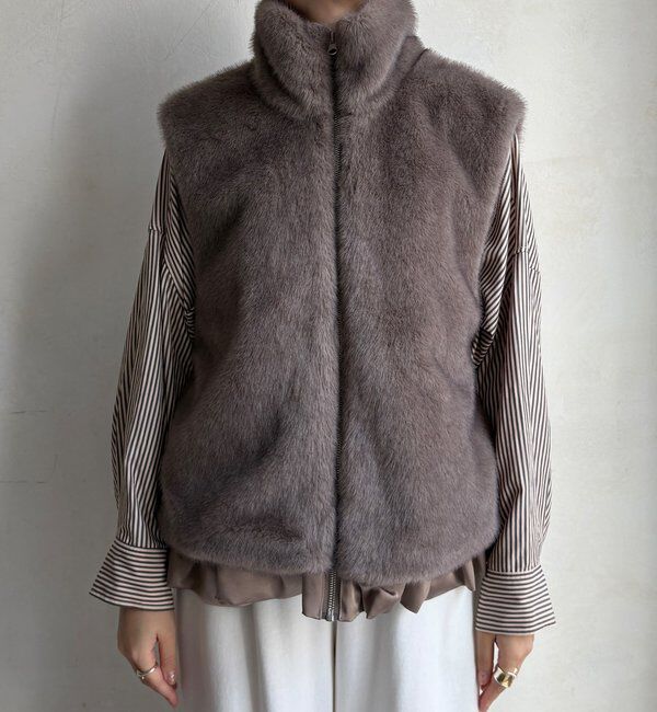  「【WEB限定】エコミンクファーベスト」|ベスト・ジレ|