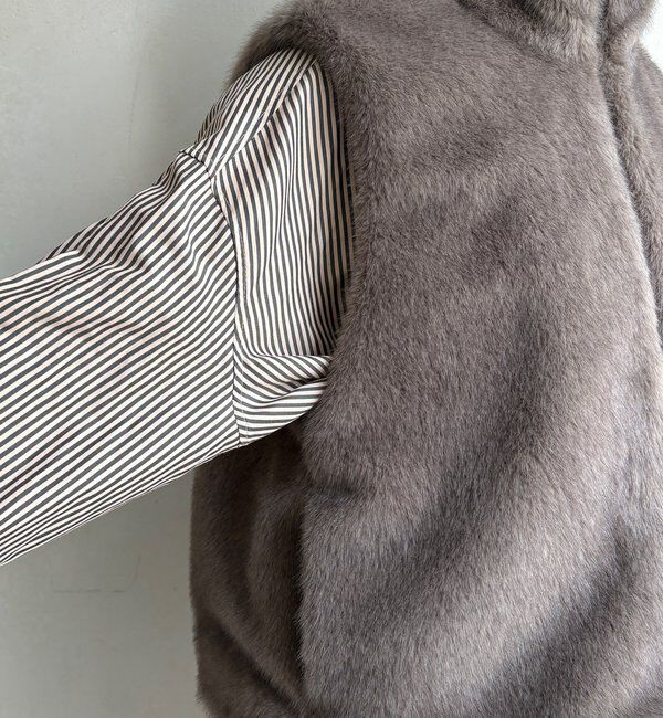  「【WEB限定】エコミンクファーベスト」|ベスト・ジレ|