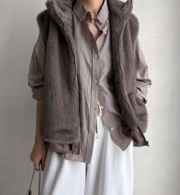  「【WEB限定】エコミンクファーベスト」|ベスト・ジレ|