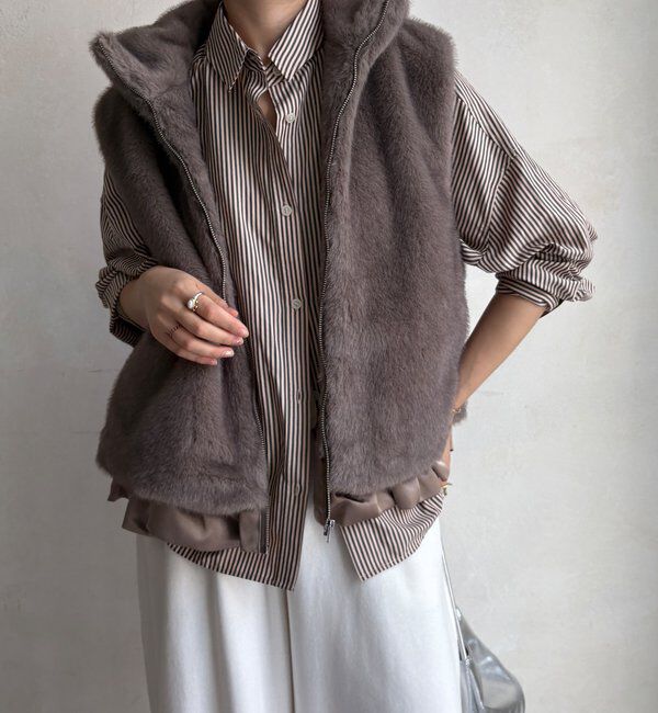  「【WEB限定】エコミンクファーベスト」|ベスト・ジレ|