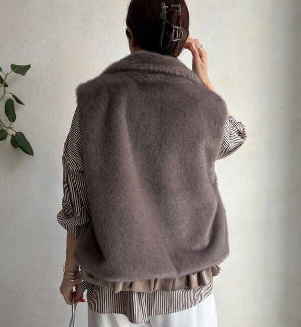  「【WEB限定】エコミンクファーベスト」|ベスト・ジレ|