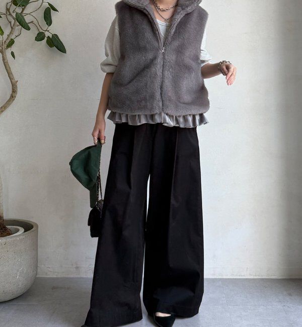  「【WEB限定】エコミンクファーベスト」|ベスト・ジレ|