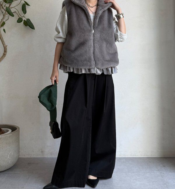  「【WEB限定】エコミンクファーベスト」|ベスト・ジレ|