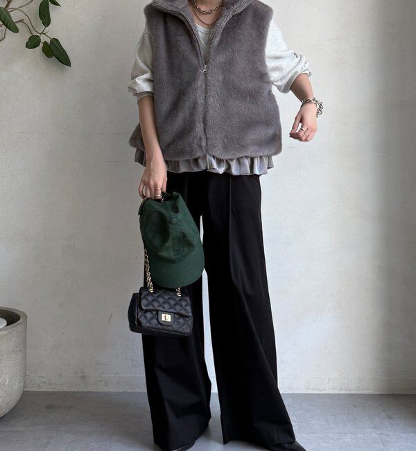  「【WEB限定】エコミンクファーベスト」|ベスト・ジレ|