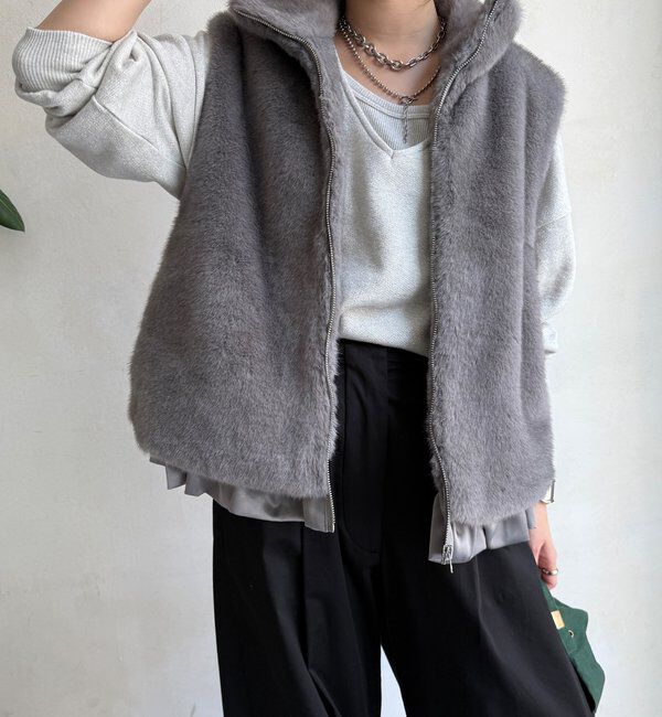  「【WEB限定】エコミンクファーベスト」|ベスト・ジレ|