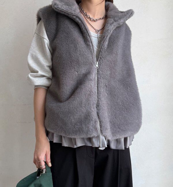  「【WEB限定】エコミンクファーベスト」|ベスト・ジレ|