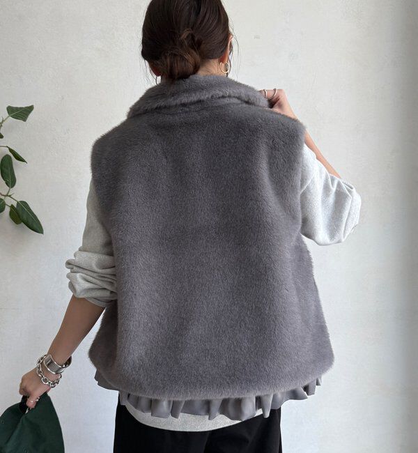  「【WEB限定】エコミンクファーベスト」|ベスト・ジレ|