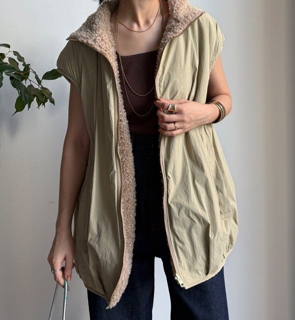  「【WEB限定】リバーシブルボアベスト」|ベスト・ジレ|