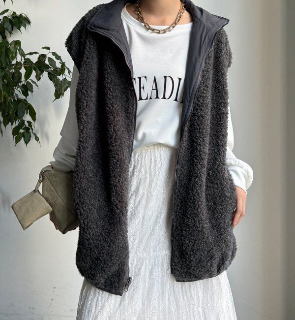  「【WEB限定】リバーシブルボアベスト」|ベスト・ジレ|