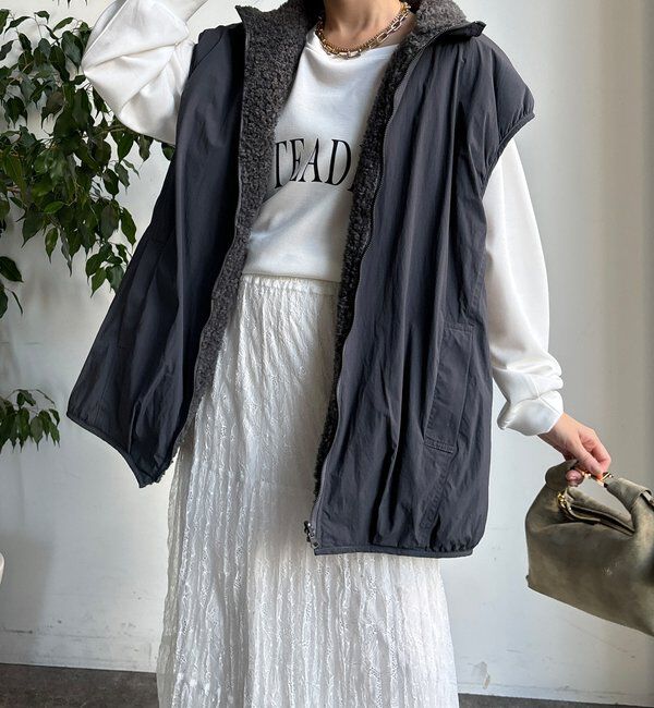  「【WEB限定】リバーシブルボアベスト」|ベスト・ジレ|