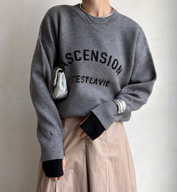  「【WEB限定】ASCENSIONロゴニットトップス」|ニット・セーター|
