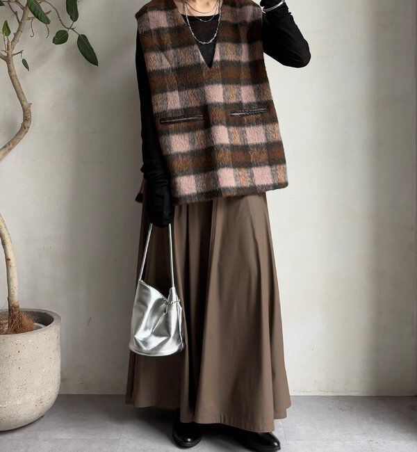  「【WEB限定】チェックシャギーベスト」|ベスト・ジレ|