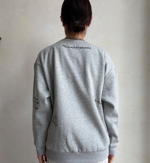  「【WEB限定】裏毛裏起毛ランダム刺繍ロゴトップス」|Tシャツ・カットソー|