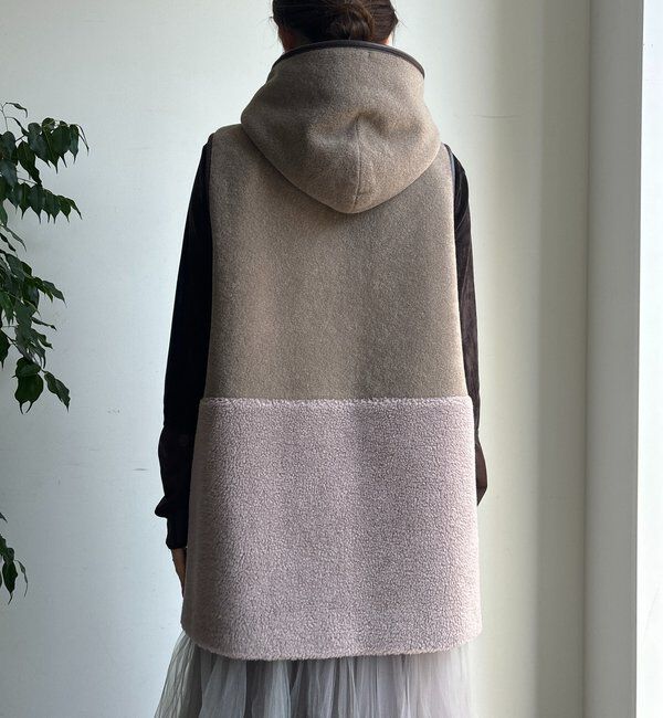  「【WEB限定】ボア切替フーディーベスト」|ベスト・ジレ|