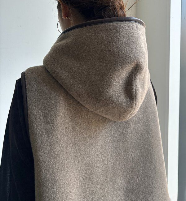  「【WEB限定】ボア切替フーディーベスト」|ベスト・ジレ|