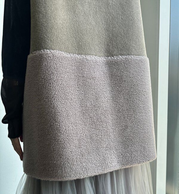  「【WEB限定】ボア切替フーディーベスト」|ベスト・ジレ|