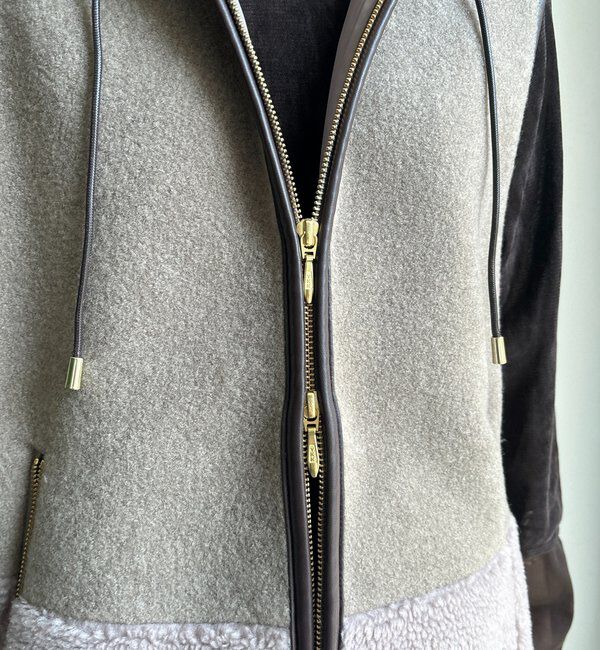  「【WEB限定】ボア切替フーディーベスト」|ベスト・ジレ|