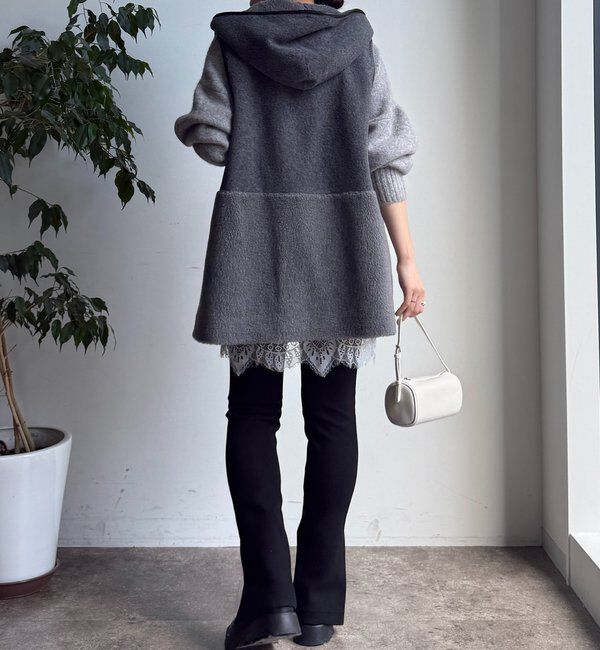  「【WEB限定】ボア切替フーディーベスト」|ベスト・ジレ|