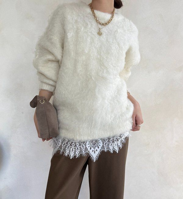  「【WEB限定】ロングシャギープルオーバー」|ニット・セーター|