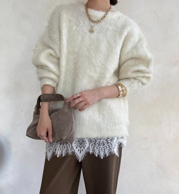  「【WEB限定】ロングシャギープルオーバー」|ニット・セーター|