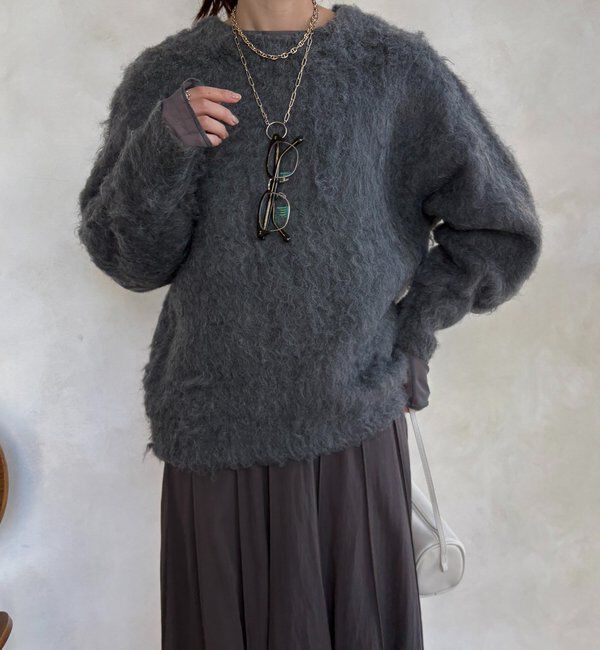  「【WEB限定】ロングシャギープルオーバー」|ニット・セーター|