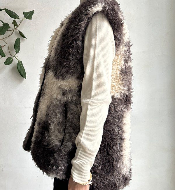  「【WEB限定】プードルファーグラデーションベスト」|ベスト・ジレ|