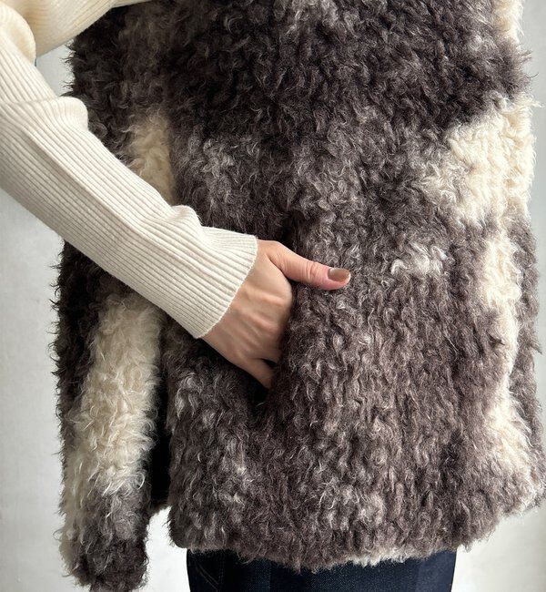  「【WEB限定】プードルファーグラデーションベスト」|ベスト・ジレ|