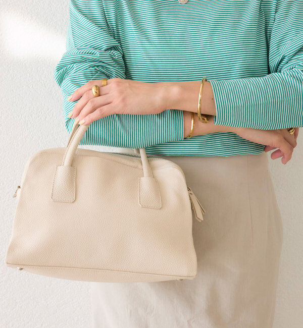  「【キレイめにもカジュアルにも】レザーボストン」|トートバッグ|