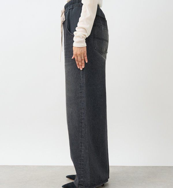  「【キャッチーなデザイン】スウェットドッキングデニム」|デニム|