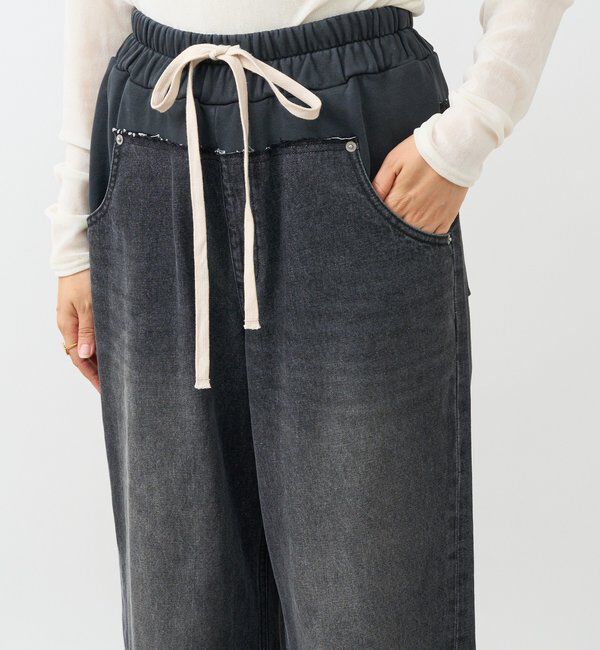  「【キャッチーなデザイン】スウェットドッキングデニム」|デニム|