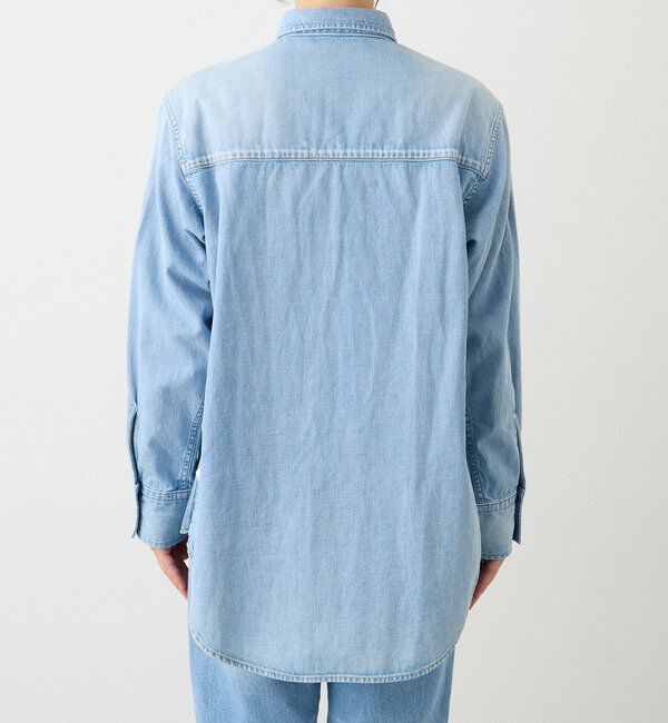  「【RIMH（リムエイチ）】ショルダーパッドロングシャツ」|シャツ・ブラウス|