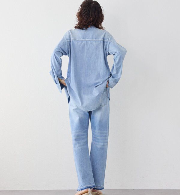  「【RIMH（リムエイチ）】ショルダーパッドロングシャツ」|シャツ・ブラウス|