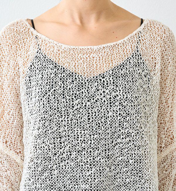  「予約【抜け感】テープヤーンボートネックニット」|ニット・セーター|