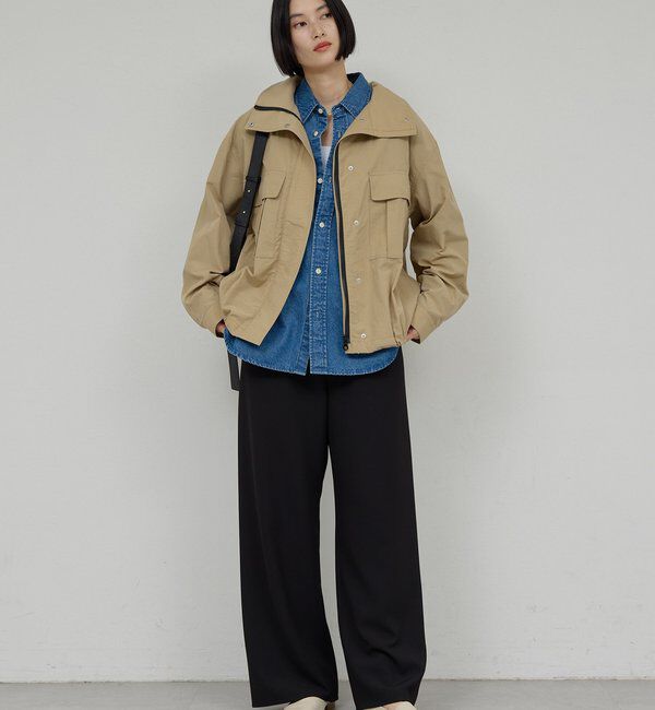  「【CHIKAコラボ】ハイカラーブルゾン」|ブルゾン・スタジャン|