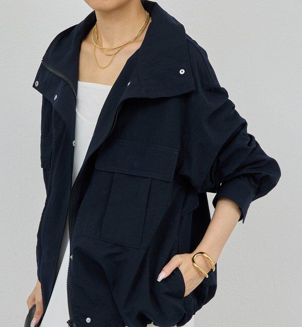  「【CHIKAコラボ】ハイカラーブルゾン」|ブルゾン・スタジャン|