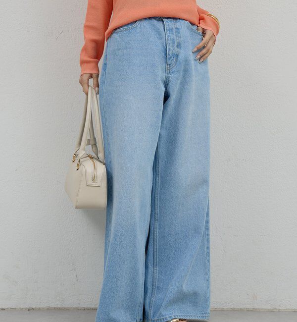  「【手洗い可】ストレートデニム」|デニム|