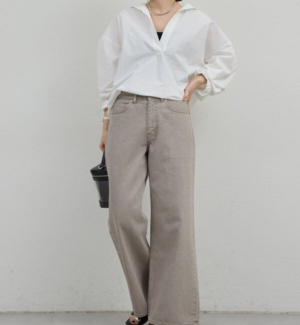  「【手洗い可】ストレートデニム」|デニム|