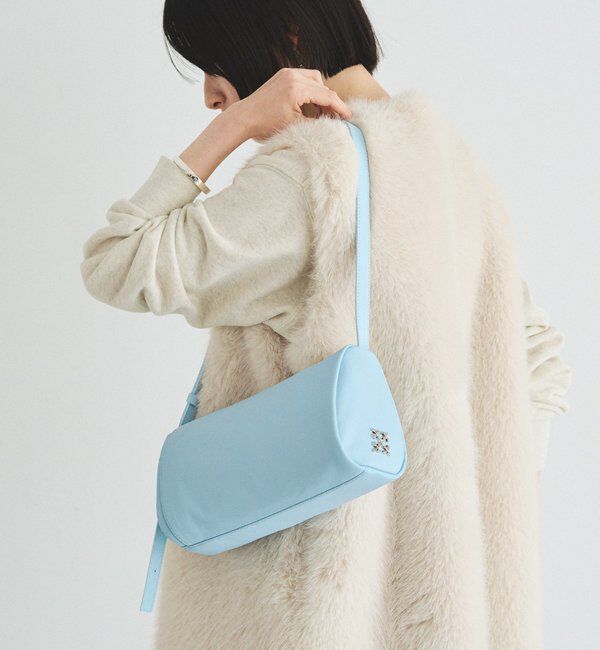  「ソフトレザーロールショルダーバッグ」|ショルダー・メッセンジャー|サックスブルー