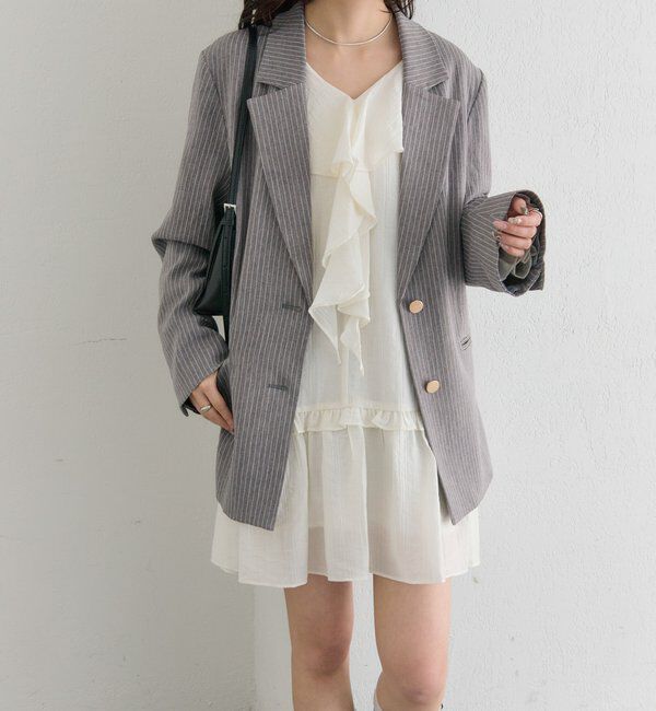  「ストライプテーラードジャケット」|テーラードジャケット|